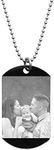 Dreambell Personalized Photo Picture Text Engraved Custom Dog Tag Pendant Necklace Message Love note Sweet 16