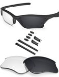BlazerBuck Anti-salt Replacement Lenses & Sock Kit for Oakley Half Jacket XLJ - Clear Black Photochromic