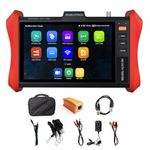 4K 12MP IP Camera Tester, WANLUTECH IPC Tester 90W PoE Power Output 8'' Touchscreen CCTV Test SFP Optical Fiber Module Port RJ45 Cable TDR Test WiFi Network Tools (E88)