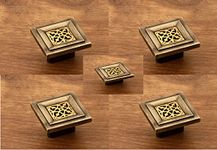 Square Brass Cabinet Knobs