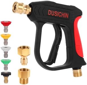 DUSICHIN DUS-220 Short Wand High Pressure Washer Handle Gun 3000 PSI Max 5 Pressure Power Washer Nozzles Tips