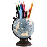 MUAMAX Globe Pen Pencil Holder Kids Desk Pencil Cup Pot Crayon Home Office School Suppliers Teacher Gifts