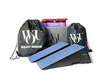 WOU Squat Wedge Set for Heel Elevated Squats - Slant Board Resistance Bands - Calf Stretcher - Calf Stretcher Slant Board-Squat Wedge Block for Squat Rack with Resistance Band Set - Antislip Grip