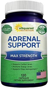 Adrenal Support & Cortisol Manager Supplement (120 Capsules) - Adrenal Health w/ Vitamin C Complex Pills to Support Fatigue & Stress Relief - Ashwagandha, L-Tyrosine, Rhodiola & Ginseng