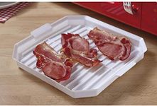 A1SONIC® Microwave Bacon Rack/Cooker, 8 x 9.75 x 0.5 inches, White