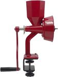 WONDERMILL Hand Grain Mill Red Wonder Junior Deluxe- Manual Grain Mill and Grain Grinder for Dry and Oily Grains - Kitchen Flour Mill, Grain Mill Hand Crank and Spice, Corn, Wheat Stone Mill Grinder