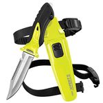 TUSA FK-910 X-Pert II Dive Knife, Drop Point, Flash Yellow