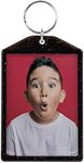 Snapins Black 2" x 2.875" Translucent Sparkle Photo Keychains - Pack of 24
