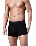 DAMENSCH Men Modal & Spandex Trunk (Pack of 1) (DAM-1-T-WB-L_I.Wayn Black_L)