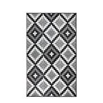 Sapana Carpet-Mats Chatai Mats for Home Outdoors Picnic Multipurpose, Foldable, Reversible, Rectangular, Plastic chatai Floor Mat for Sleeping Indoor use Kilim-04 Black & White (W 270 cm x L 180 cm)