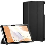 Fintie Case for Onn. 8" Tablet (2024 Model) - Premium Vegan Leather Folio Lightweight Hard Shell Stand Cover Compatible for Walmart Onn 8 Inch Tablet 2024 (Black)