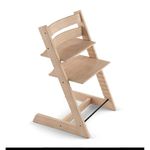 Stokke Tripp Trapp Oak Chair - White Natural Oak (No Harness, No Extended Glider, Chair Only)