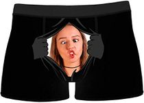 Joybuy Custom Boxers for Men with Face, Personalized Christmas Underwear for Men Funny Gag Gift (01, XL)