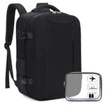 Xkdoai for Ryanair Cabin Bags 40x30x20, Travel Backpack with TSA Approved Clear Bag, Travel Bag Womens Underseat Anti Theft Carry-ons Hand Luggage Bag Airline Approved Casual Daypack