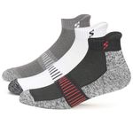 Supersox Ankle Length Socks for Man | Durable Breathable Cotton | Anti-Odor & Antibacterial | Black, White & Grey Melange | Free Size | Pack of 3