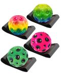 4 PCS Moon Ball, Lava Ball, Moon Ball Bouncer, Hyper Bouncing Ball, Moonball, Improve Hand-Eye Coordination Bubble Ball Space Galaxy Bouncy Ball Easy to Grip and Catch(4 Color)