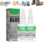 Extensivek Ex01 Glue,Welding High-Strength Oily Glue, Ju Fish Welding Glue,Universal Super Glue Gel,Instant Bonding,Strong Adhesionfor Shoes, Ceramics, Metal, Plastic, Wood, Leather (2PCS 30g)