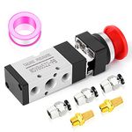 TAILONZ PNEUMATIC 1/4”NPT Automatic reset type Push Button 5 Way 2 Position Pneumatic Control Mechanical Valve
