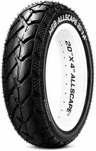 ALLSCAPE 20x4 E-Bike Fat Tire - All Terrain, High-Performance 20inch Fat Tyre for MTB and Ebikes, Durable All-Terrain Directional Tread, 2X Thicker Than Stock Tires - 1 Tires