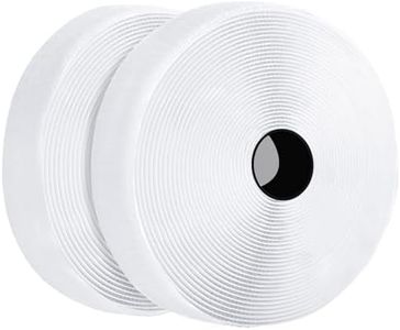 Sinwind Belcro Adhesivo Fuerte, Belcro Doble Cara, Belcro Adhesivo Cinta de Belcro Autoadhesiva, 20 mm de Ancho, 8 Metros de Largo, Blanco, 2 unidades