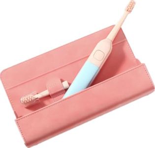 Frafuo Travel Electric Toothbrush Case, Portable Containers Electric Toothbrush Holder Carrying Case PU Leather Protective Cover(Pink)