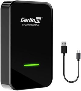 Wireless CarPlay Adapter Compatible with Factory Wired CarPlay for iPhone 6 to13 Pro MAX, Plug&Play Easy Setup CarPlay Adapter Dongle Convert Wired to Wireless car Play Black CPC200-U2W Plus