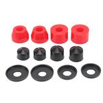 Skateboard Bushing Set, 90A HR Skateboard Bushings Skateboard Truck Rebuild Kit PU Damping Skateboard Bushings for 4 Wheel Skateboard (Red)