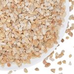 Pulovin 2.5 lbs Coarse Silica Sand for Indoor Plants, 1/5 Inch Natural Decorative Gravel for Vases, Aquariums, Terrarium, Fish Tank, Drainage Rocks for Potted Plants, Bamboo, Succulent, Crafts, Cactus