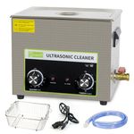 ONEZILI Ultrasonic Cleaner 10L Deep Cleaning Ultrasonic Jewelry Cleaner 2.6gal Ultrasonic Parts Cleaner with Industrial Transducers, Heater and Timer for Tool Parts Carburetor Watch Glasses Coin