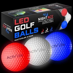 Activ Life Night Ace Patriotic LED Golf Balls, 12 Pcs