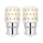 B22 Bayonet Light Bulb Warm White Mini Bulb Short LED Corn 2700K Bayonet Cap for Ceiling Lights, 60W Incandescent Equivalent, 800LM Energy Saving 100-265V Non-dimmable Ceiling Fixtures(2 Pack)