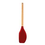 Spatlus Woodtula Silicone Spatula, BPA Free Heat Resistant up to 445°F,Wooden Handle Non Stick Rubber Kitchen Spatulas for Cooking, Baking, and Mixing 31.7 cm Red