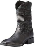 ARIAT Men's Sport Patriot Western Boot, Black Deertan/Black Camo Print, 12