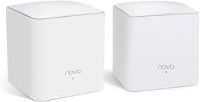 Tenda Nova MW5G Whole Home Mesh Wi-Fi System, 2500sq² Wi-Fi Coverage, Two Gigabit Ports, Work with Amazon Alexa, Parental Controls, Easy Set Up, Router and Wi-Fi Booster (Pack of 2)