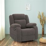 duroflex Avalon E - Motorized Electric Powered Single Seater Fabric Recliner with USB Port (Grey)