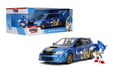 Sonic The Hedgehog 1:24 2012 Subaru Impreza WRX STI Die-cast Car & Sonic Figure, Toys for Kids and Adults