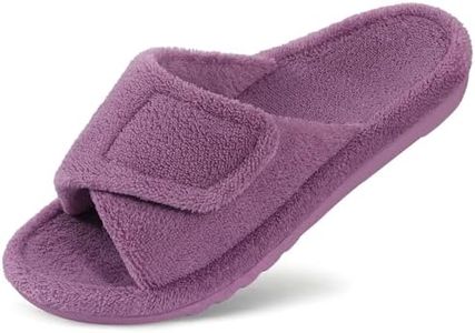 shevalues Orthopedic Slippers for Women with Arch Support Adjustable Open Toe House Shoes for Plantar Fasciitis, Purple 40
