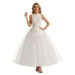 Aprildress Women's Hoopless Petticoat Crinoline Underskirt Slip with 8 Layers Tulle for Wedding Dresses CA-PPT380