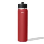 OXO Wide Mouth Straw Lid Water Bottle, 24oz, Garnet