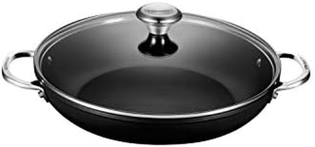 Le Creuset Toughened Nonstick PRO Shallow Casserole/Braiser with Glass Lid, 4 qt., Gray
