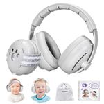 AIXMEET 2 in 1 Baby Ear Muffs Noise Protection,Baby Ear Defenders, Noise Cancelling Headphones for Baby & Toddler 0-36 Months, Baby Noise Reduction Earmuffs Against Hearing Damage & Improves Sleep