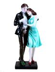 eSplanade Love Couple Showpiece Statue Sculpture Figure for Home Decor Valentine Day Gift (Standing Couple 1) - Resin - 13.5" Inches - Multi