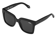 Quay Women's Icy Oversized Square Sunglasses, Black/Black Polarized, One Size