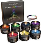 Inspireyes Chakra Candles with Premium Crystal and Healing Stones Luxury Meditation Scented Candles Gift Set for Women Stress Relief Spiritual Decor Healing Candles for Yoga, Aromatherapy