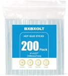 Hot Glue Sticks, 4" x 0.27inches/0.7cm Diameter (200 Pcs) - Clear Mini Glue Sticks for DIY, Crafting, Classroom Projects, Compatible with Most Mini Glue Guns
