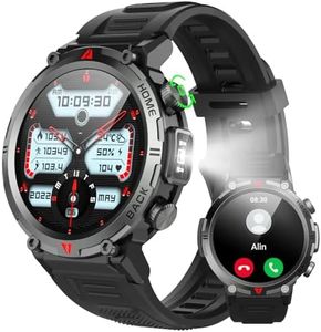 Reloj Inteligente Hombre Mujer - 1,45" Smartwatch Hombre con Llamada Bluetooth,110+ Deportes,Reloj Deportivo Hombre con Podómetro,300 mAh,Pulsómetro,Monitor de Sueño,280+ Diales,para Android iOS