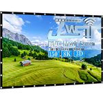 150 Inch Projector Screen 16:9 HD Foldable Movie Screen for Home Theater Anti-Crease Portable Cinema Wedding Party Office Presentation