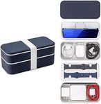 Function 101 BentoStack Tech Accessory and Cable Organizer for Both Travel and Workspace Use - Compatible with Apple Products and Accessories, Navy (New Version)