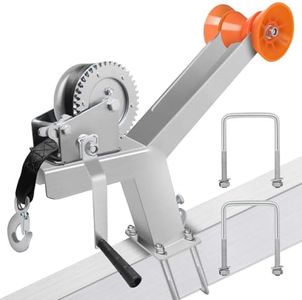 XIANGZI Adjustable Boat Trailer Winch Post with 1200LB Boat Winch ,Winch Stand with Boat Roller for 3" W x 4" H Trailer Tongue ,Winch Mount for Speedboats, Fishing Boats & Motorboats