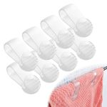 Hipruict Hand Towel Clips for Kitchen,Towel Clip,8 Clip, No Paper Towels on The Ground, Simple and Transparent, Suitable for Fixing Towels on The Oven, Dishwasher, Stove